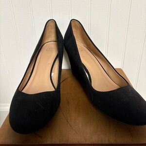 a new day Black Wedge Heels